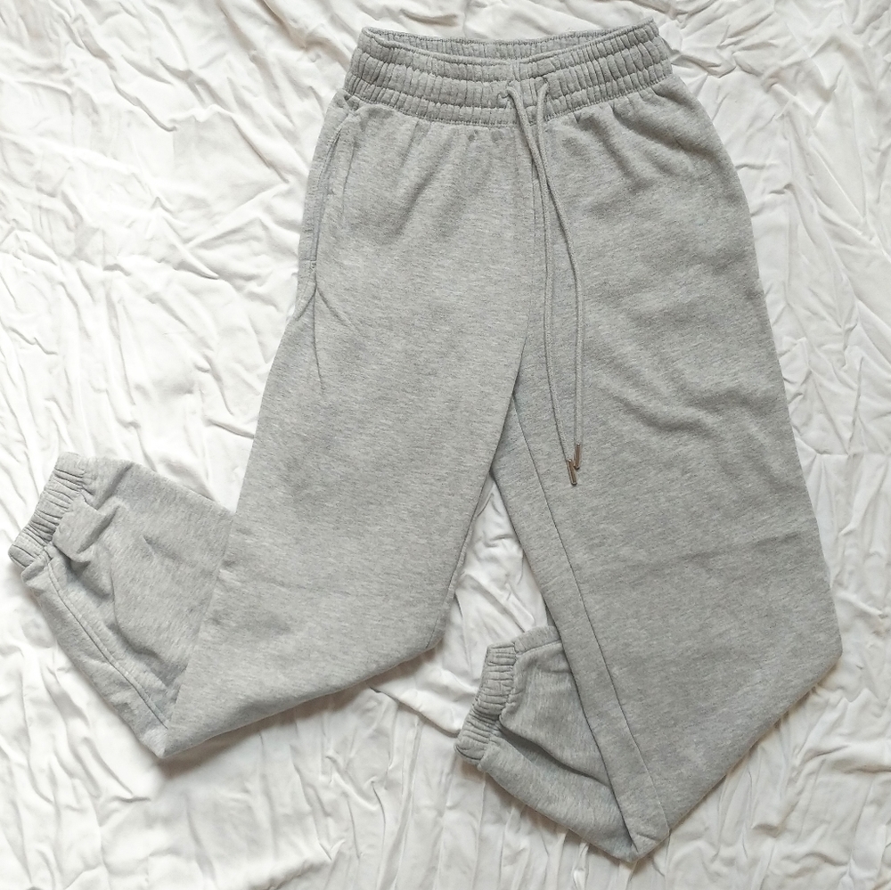 H&M Heather Gray High-Waisted Joggers